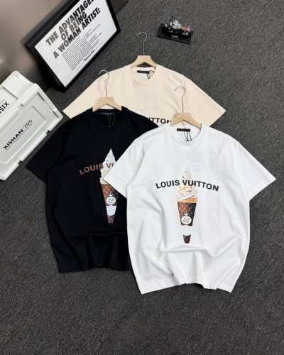 顶级版本 Lv 25Ss雪王甜筒Louis Vuitton 路易威登 Logo图案印花金典短袖T恤 采用280G双纱高克重高级感十足 时尚又个性 超级百搭好看的