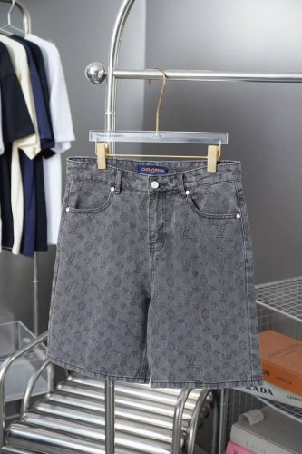 顶级复刻 Louis Vuitton 路易威登25Ss暗纹老花满印提花牛仔短裤 官网同步 男女同款 原版复刻 随意对比 细节拉满 顶级复刻！ 原版开发斜纹全棉提