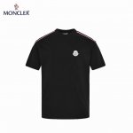 ：160 Moncler 蒙口 25Ss 插肩织带短袖T恤 采用32S双纱平纹 配32S双纱1×1螺纹 260克重 螺纹同染无色差 经典小标刺绣 后领双层走线针