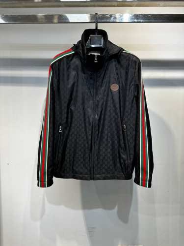 款号：L184 高版本 Gucci 古奇 2025春款新款夹克外套 面料# 原版1:1订制五金配件全进口原版定制 欢迎专柜对比 超柔软 超级重工 版型完美 注意
