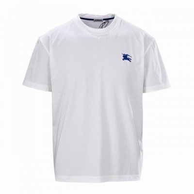 高版本 burberry巴宝莉Bbr 蓝骑士绣徽章短袖T恤 原版4000购入 原版订织定染原版订织定染180G 含量80%棉,20%丝光布料 进口田岛机绣花 品
