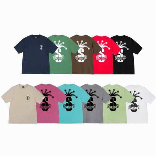 上新款号：S147 Stussy斯图西 Stussy Crown Band Tee Logo皇冠图案字母印花 舒适圆领短袖T恤 男女同款 原版打造 细节高控 -