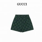 gucci 古驰 Gc 25Ss 褶皱皮标大提花短裤 轻奢主义 男女日常通勤穿搭必备单品 详细特征 原材料高密度全副提花工艺面料 激光定位裁剪工艺 定制原版Lo
