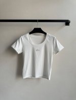 p250 Alo新款 U字领T恤，Logo钻简洁大方2色ＳＭＬ.