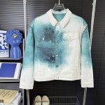 210 #082 当天到货 现货现配 Louis Vuitton 25Ss碎冰蓝泼墨牛仔外套 全网最高水准Yb购入13500法国回第一时间开发定制定染牛仔面料重