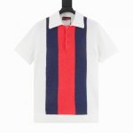 gucci 古驰 24Ss 撞色条纹拼接针织polo短袖 采用定制拼色丝光棉匠心制作 经典条状拼色 领口饰以品牌字母刺绣 整体颜色鲜明 大气简约 上身舒适透气有
