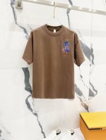 Chrome Hearts 克罗心320克洗水短袖 前后幅梵文Logo十字架刺绣工艺标识 官方同步 1:1原版开模 时尚个性 百搭潮流 纯原品质 原版洗水面料