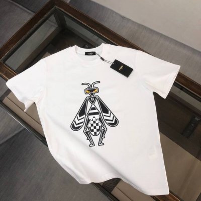 款号：G2111 Fendi 芬迪 2025夏季新款圆领短袖T恤！ - 260G双纱纯棉顶级面料 手感柔软 百分百纯棉独家出货 定染硫化黑无尘处理面料 -面料：