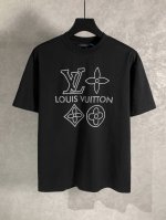 高品质 Louis Vuitton 路易威登 反光字母烫钻印花圆领短袖T恤 三标齐全 采用冰丝索罗娜面料！前幅采用反光印花工艺 手感非常舒服 Os落肩版型，时尚