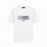 Fendi芬迪 25Ss高版全新做法3D双重工艺，立体硅胶+织布材质重工艺形成的Logo圆领短袖T恤。 定制240克同缸染面料 手感非常舒服 春夏最新砖柜同步