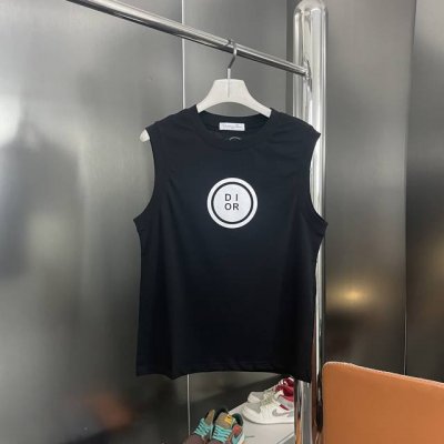 纯原臻品 顶级原版复刻Dior 迪奥25Ss经典Logo胶印花刺绣背心 原版面料高版本高品质 网红明星同款 面料：240克双纱高密度纯棉面料 工艺: 整件衣服采
