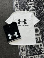 Under Armour 安德玛 Ua 胸前Logo印花情侣短袖T恤 小红书热门爆款 明星网红同款穿搭 男女日常通勤穿搭必备单品 高品质260克高克重双纱面料