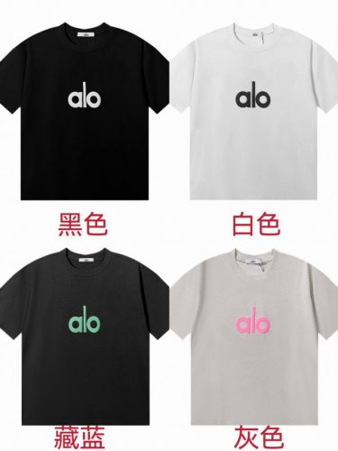 Alo简约印花字母短袖！黑色穿搭太休闲日常了！真的！谁穿谁好看！日常真的很好驾驭！爱了 宽松休闲就很适合日常穿，为夏天做足准备～ 从这件T恤子开启Ootd 简简