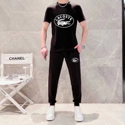 直 Lacoste鳄鱼 胖子福音 2025官网同款.世界知名奢侈品牌.夏季男士 双丝光 高品质货套装 采用进口原单面料 ，当季时尚潮流款，百搭爆款。简洁大方，精