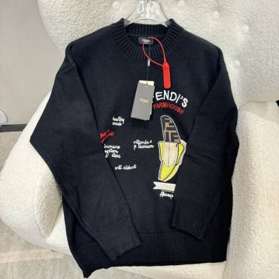 Fendi芬迪 Fd2025秋冬新款Logo字母食物图案圆领套头针织衫抢手货”有童趣 最可爱的的一款毛衣 像这样的基础款可以闭眼冲的 好看好搭 十分出效果 无需