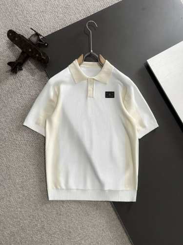 隔天出货 高品质 Dior 2025春夏新款男款翻领短袖T恤 精梳棉质纱线针织纺棉布面料制作，纯棉的高克重特殊纱，掂起来手感份量十足，上身也比普通T更加有质感，