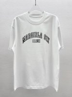 #P100 马吉拉 新款 Mm6圆领短袖T恤 字母数字立体厚板胶 效果杠杠的 面料定制定染 300克100%纯棉短袖 手感非常舒服 超级百搭好看的一款短袖 三标