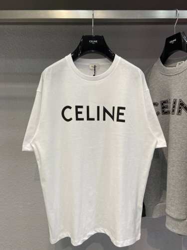 款号Y212 Celine 正印Logo短袖 独家定织定染纯棉料 柔软舒适 前副ＣＥＬＩＮＥ字母Logo印花 Xs-L