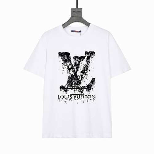 p110（款号：Ys43）高端品质吊打抹布随便对比 louis Vuitton 路易威登短袖T恤 高端32S双纱280克面料 印花采用超高品质不脱胶工艺 超高克
