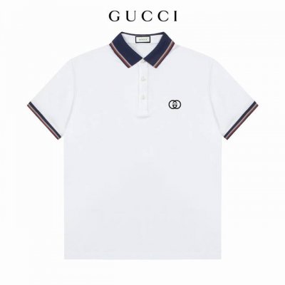 三标齐全 -Gucci 古奇专柜同步上新 精美条纹徽标翻领polo衫 -采用原版Zp一致定制索罗娜双珠地面料 螺纹同缸定染零色差 独家品质区别通货 欢迎对比 -