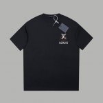 LV 25Ss早春新款 发泡绒面Lv字母短袖 轻奢主义 男女日常通勤穿搭必备单品 正确版本 欢迎对比 详细特征 320克 % 纯棉双纱汗布面料 同缸定染特种加粗