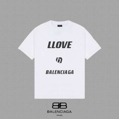 BALENCIAGA 巴黎世家 巴黎字母印花短袖T恤 定织定染300克精梳棉重磅面料 螺纹零色差 细节完美 区别市面通货版本 欢迎对比 男女同款 上图必卖款 颜