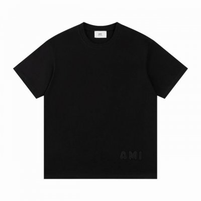 Ami 艾米 2025Ss下摆刺绣章仔短袖T恤 全网首家定染100%无色差版本 区别市面拿相近颜色随便做货的快餐货 欢迎对比 和专柜有色差承诺白送 拒绝一眼假