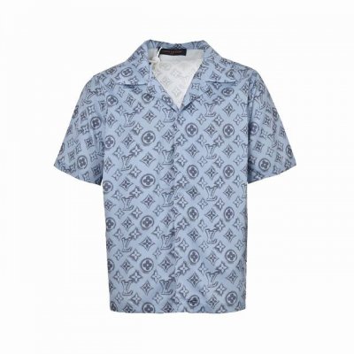 Louis Vuitton 路易威登 24Ss 满印老花丝质套装短袖衬衫 天花板版本，夏日必入款式 Size:46-52