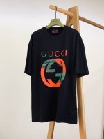 Gucci 古驰 2025Ss春夏新品 Gg撞色印花T恤，高端气质型必入的极品款式，一款极具腔调感与魅力的单品！定制高密度纯棉面料打造。整体衣服非常有份量，衣服