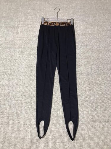 versace 范思哲 女士新品美杜莎回纹时髦腿精紧致高密弹力塑形运动踩脚裤打底裤Smlxl