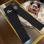 Evisu福神牛仔裤新款小海鸥家花字母印花直筒百搭休闲裤子 码数30.31.32.33.34.36.38