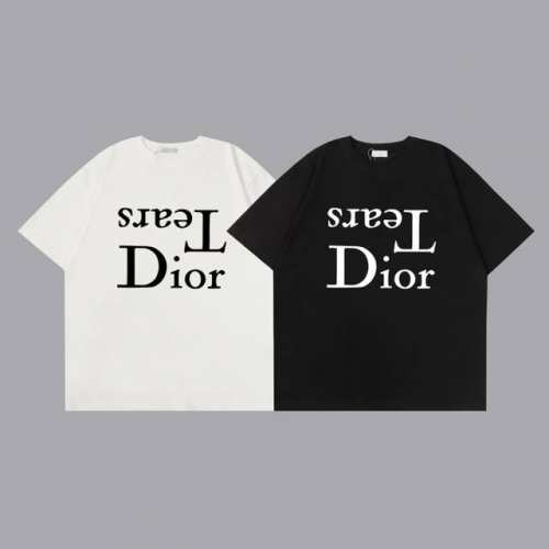 224#P60 【长期现货】 Dior 迪奥 24Ss专柜同款圆领短袖T恤～～胸前撞色Logo设计～定制棉质260双纱面料～ 厚板立体！衣服偏厚使整体高透气和柔