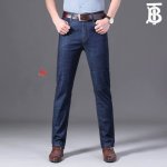 pf190 新品上新 专柜款巴宝莉Burberry新款潮流牛仔裤！夏冰丝超薄新款夏季男裤商务休闲宽松直筒男士牛仔裤百搭款。众多明星上身。免税超低折扣高品质潮牌代