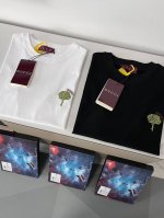 盒装短袖 2025Ss春夏Gucci花朵刺绣短袖T，码数Xs-L 略同于平常M-2Xl ，男女同款，宽松版型，可参考文末尺码表，不用刻意加号。 Gucci小Lo