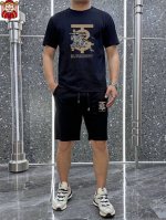 直 品牌 Burberry 巴宝莉 2025新款男士短袖短裤套装！官网同步销售！市面高端版本！手感细腻柔软！让你穿着更加舒适！立体裁剪版型超赞！尺码:M-5Xl