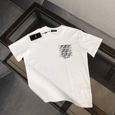 款号:F015 Fendi 芬迪 2025夏季新款圆领短袖T恤！ - 260G双纱纯棉顶级面料 手感柔软 百分百纯棉独家出货 定染硫化黑无尘处理面料 -面料：2