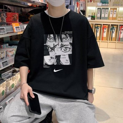 上新 Nike 耐克致青春火影忍者印花短袖T恤，卡通印花，男女同款，Ins小红书叫你搭配上身，夏季新品首发，版型宽松，修饰脸型且舒适有型，近年来深受欢迎的风格，