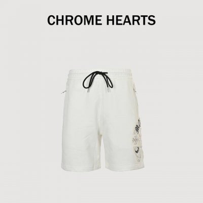 Chrome Hearts 克罗心 24Ss 贴布十字梵文卷轴刺绣短裤 面料采用380克毛圈纯棉材质，厚度适中，垂感十足，贴身柔和，绣花采用进口绣花机进行作业，