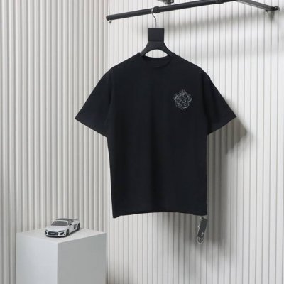 chrome Hearts 克罗心 童军花刺绣短袖采用直喷进口机器印花 五金辅料均开磨定制正确配置 黑色2025克罗心正品包装 280克定制定染双纱棉 版型大