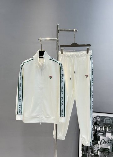 上衣 裤子 prad*普拉达25S潮牌天丝套装！可分开选购！超高品”2025新款运动套装.男女同款！休闲运动风格.经典大牌新推系列将prada织带巧妙融入运动装