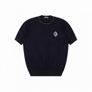 dior迪奥Cd Diamond 菱格刺绣针织短袖T恤 定织定染丝韵臻柔针织料 采用进口机刺绣工艺 使用先进的计算机控制系统和精密的机械部件 实现Dior Di
