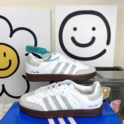 德训Hy009泼墨白灰 Adidas Originals Samba Og 轻松脚感 低帮板鞋 男女同款 尺码36-44