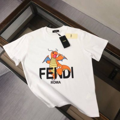 款号:F019 Fendi 芬迪 2025夏季新款圆领短袖T恤！ - 260G双纱纯棉顶级面料 手感柔软 百分百纯棉独家出货 定染硫化黑无尘处理面料 -面料：2