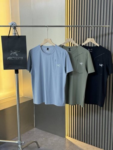 供 Arc'teryx 始祖鸟冰丝速干 T 恤男子商务休闲短袖 -Color：黑色 军绿色 白色 -Size：M L Xl 2Xl 3Xl 4Xl 5Xl 采用