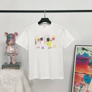 款号:Q07 # supreme Ss19 Kids Tee Back 儿童涂鸦圆领短袖T恤 男女同款 黑色 宽松版型 采用260克精梳棉双纱 从面料到辅料全部