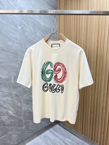 Gucci 古奇 2025年春夏新品上新 三标齐全 圆领短袖T恤 好货不用过多介绍 看细节 专柜码数 S-Xxxl 175 140建议M