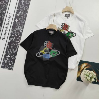 尺码Xs-L爆款来袭 Vivienne West Wood 西太后 薇薇安 土星彩色印花短袖T恤 2025年顶流爆款 无需多言 独家款式请勿抄袭 抄袭必究 25