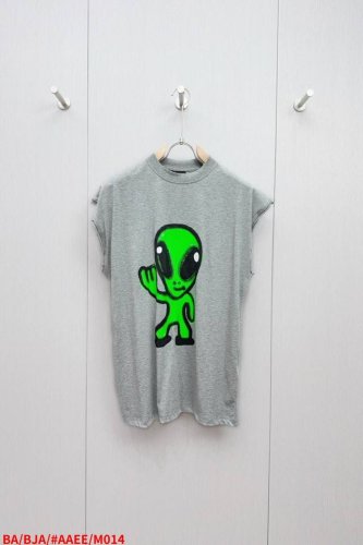 m014 Babalenciag 25Ss外星人荧光破坏背心 订染200G面料起订量9卷布 版型不改一丝一毫 用量极高 区别市场错误颜色看图打版先行版本 所有出