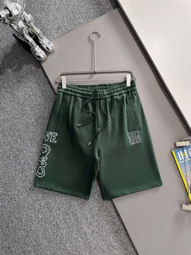 套装款！Loewe 罗意威 2025新款 轻奢主义 锁链刺绣Logo 男女日常通勤穿搭必备 休闲短裤 定制毛圈面料 进口机刺绣工艺 腰标吊牌洗水唛三标齐全 颜色