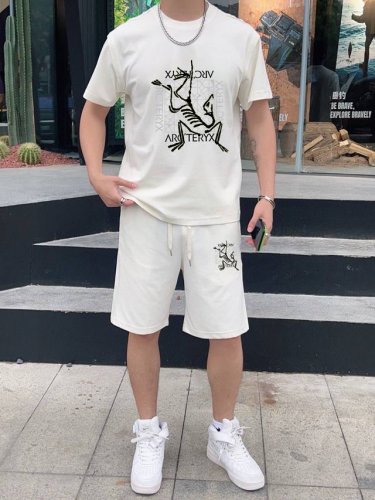 直 品牌 Arcteryx 始祖鸟 2025新款男士短袖短裤套装！官网同步销售！市面高端版本！手感细腻柔软！让你穿着更加舒适！立体裁剪版型超赞！尺码:M-5Xl